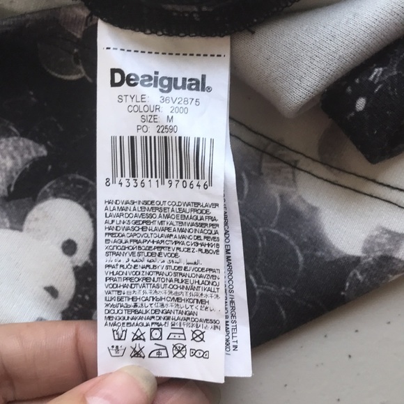 Desigual black and white peplum mini dress M - Picture 12 of 16